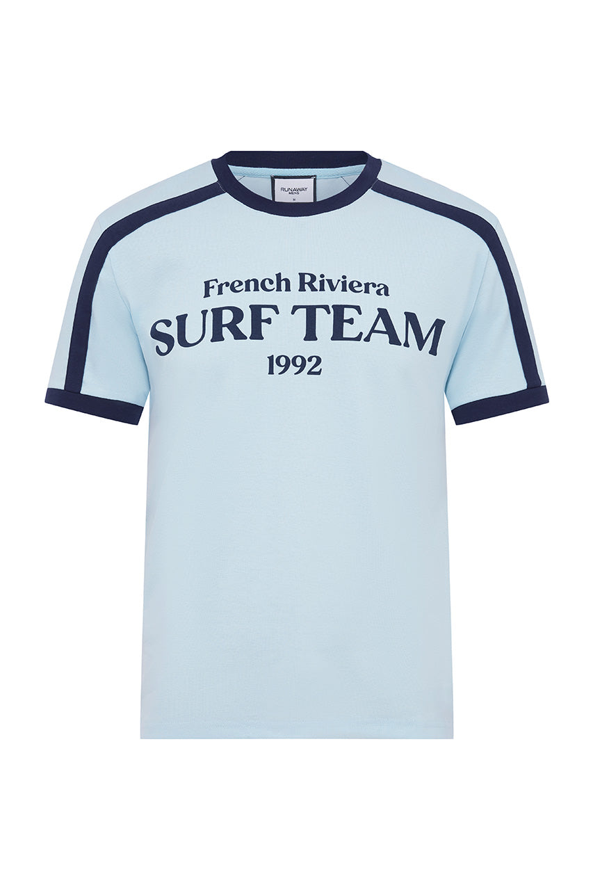 KARSON SHORT SLEEVE T-SHIRT - SKY BLUE/NAVY