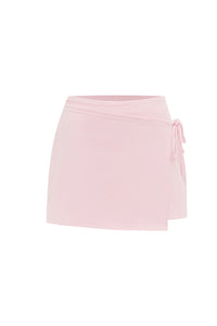 KATIA WRAP SIDE TIE SKORT - BALLET PINK