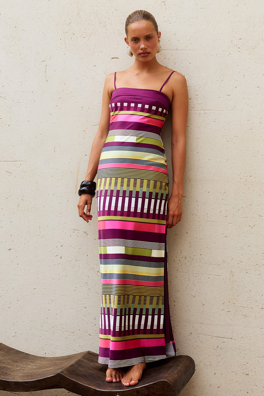 KAYLEE SLIP MAXI DRESS - LETTIE MULTI