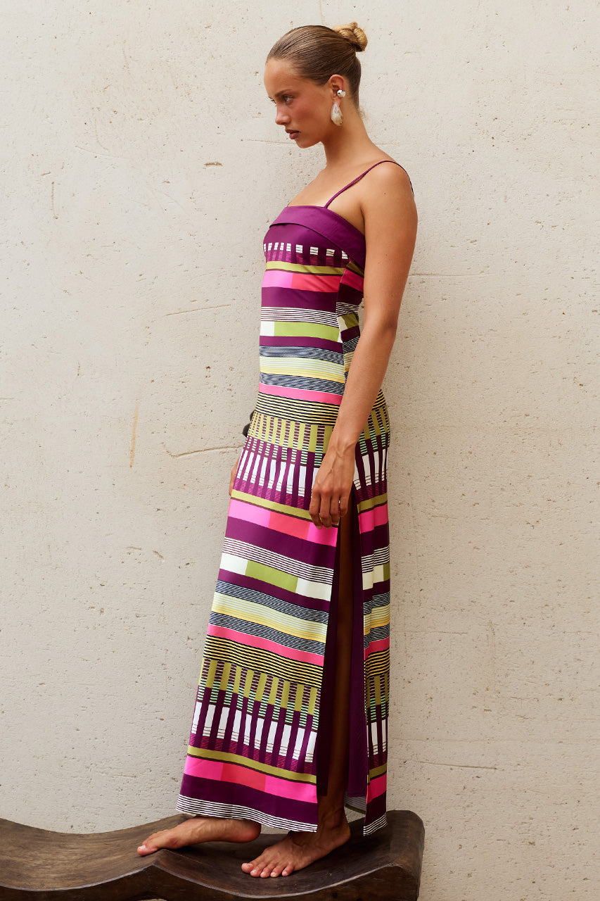 KAYLEE SLIP MAXI DRESS - LETTIE MULTI