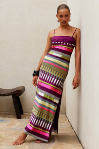 KAYLEE SLIP MAXI DRESS - LETTIE MULTI