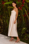KELANI LUXE MIDI DRESS - SAND