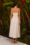 KELANI LUXE MIDI DRESS - SAND