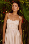 KELANI LUXE MIDI DRESS - SAND