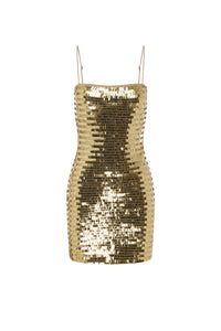 KERRIE SEQUIN MINI DRESS - GOLD