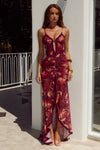 KIATA RUFFLE MAXI DRESS - ELIANA RED