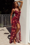 KIATA RUFFLE MAXI DRESS - ELIANA RED