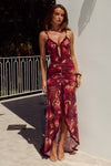 KIATA RUFFLE MAXI DRESS - ELIANA RED