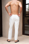 KILIAN PANT - WHITE PINSTRIPE