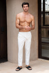 KILIAN PANT - WHITE PINSTRIPE