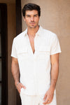 KILIAN SHIRT - WHITE PINSTRIPE