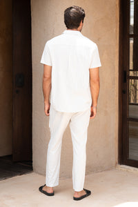 KILIAN SHIRT - WHITE PINSTRIPE