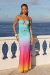 KLEO MAXI DRESS - RAINBOW OMBRE