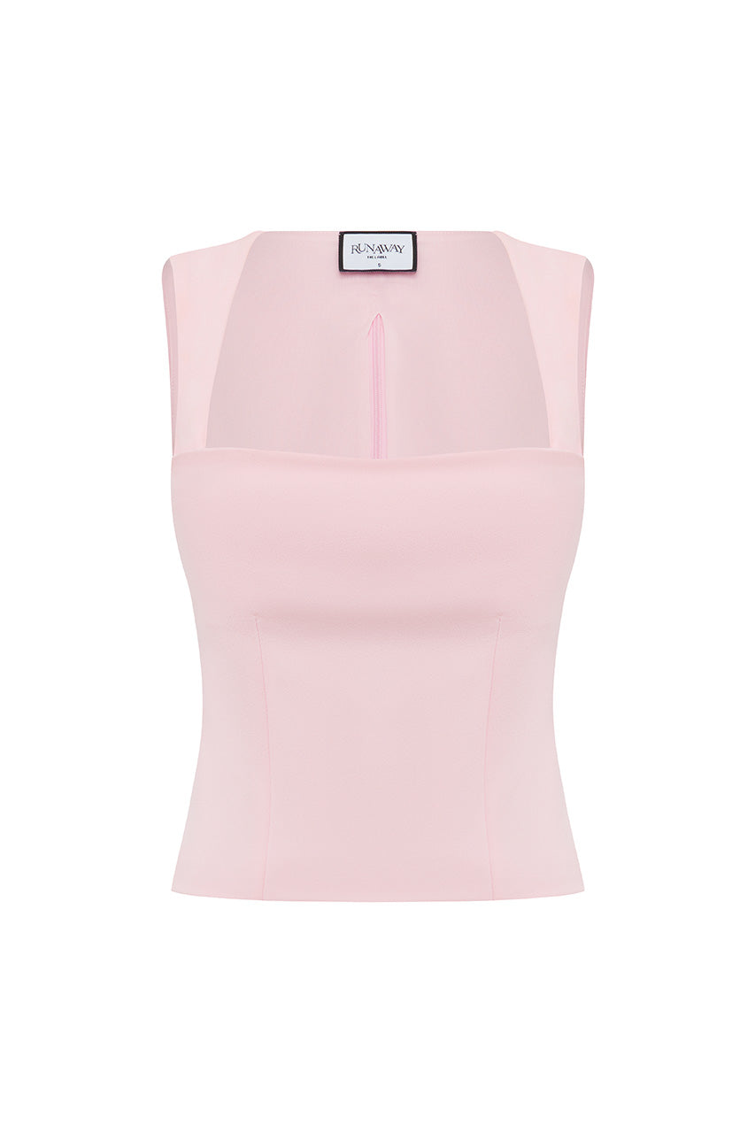 KODY SQUARE NECK TOP - MUSK