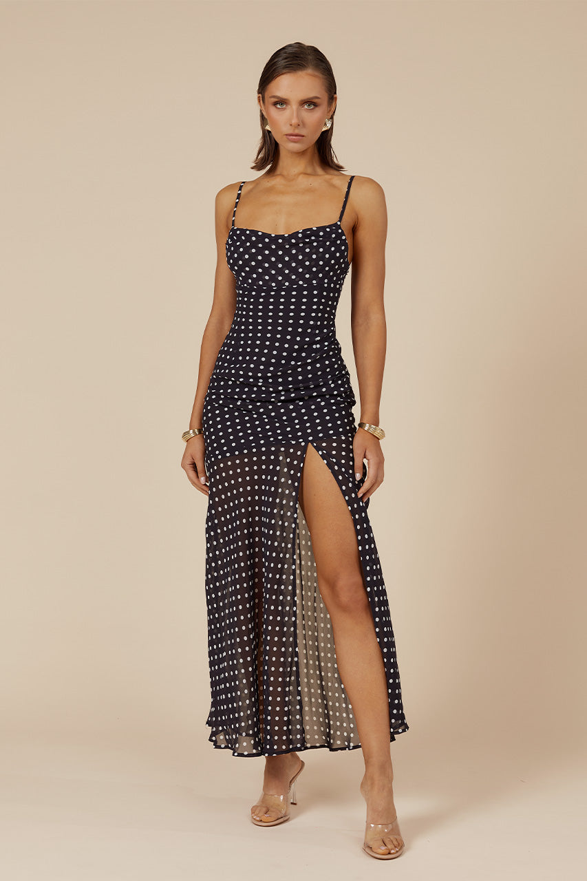 KYLEAH MAXI DRESS - BLACK/WHITE