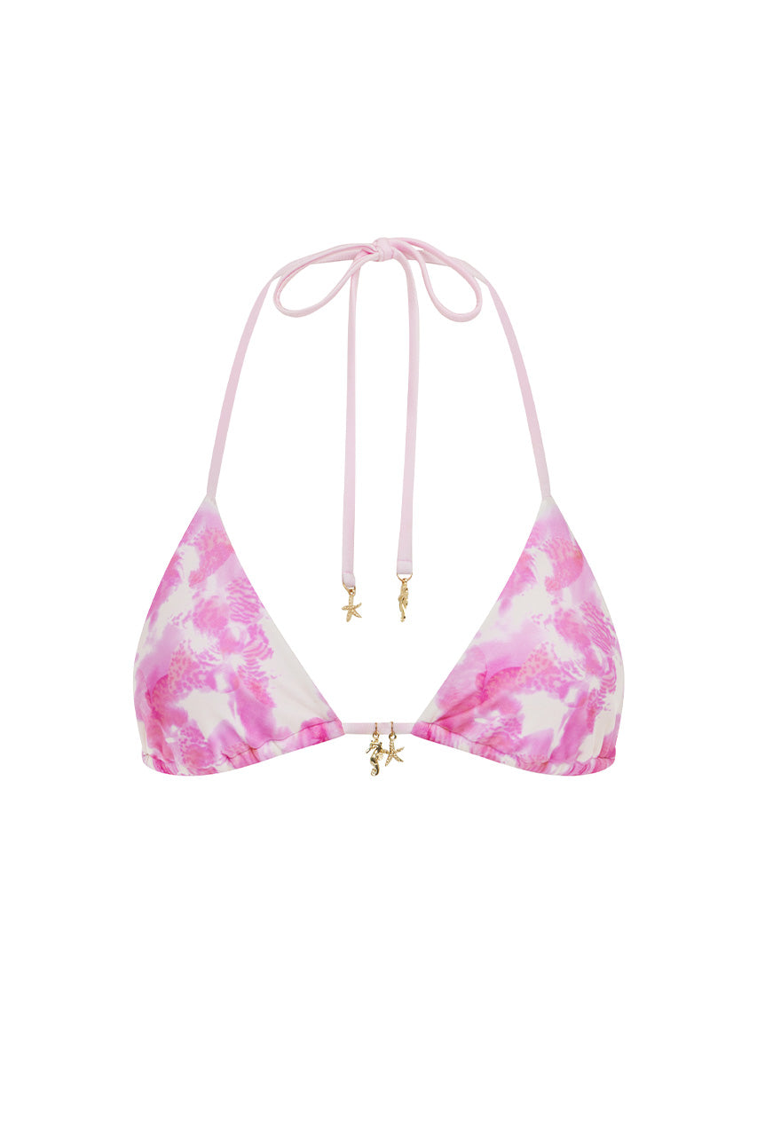 LAGUNA TRIANGLE BIKINI TOP - FANTASIA PINK