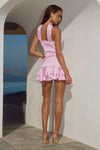 LANEY LAYERED RUFFLE MINI SKIRT - BABY PINK