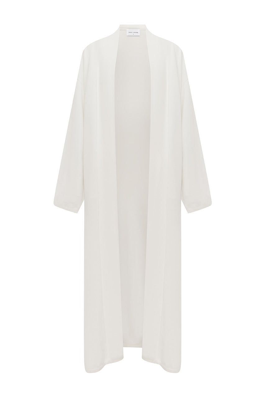LAVINA LONGLINE KNIT CARDIGAN - CREAM