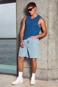 LEONARDO KNIT SINGLET - NAVY