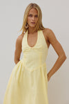 LIMONI MIDI DRESS - LEMON