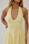 LIMONI MIDI DRESS - LEMON