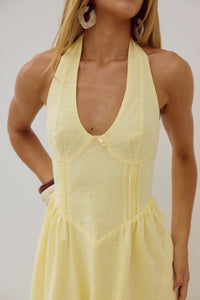 LIMONI MIDI DRESS - LEMON