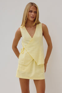 LIMONI MINI SKIRT - LEMON