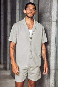 LOGAN SHORT SLEEVE SHIRT - SAND