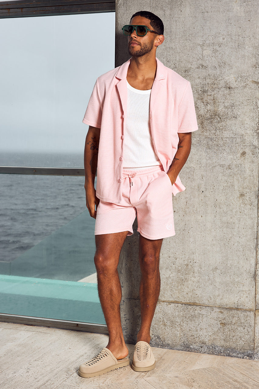 LOGAN SHORT SLEEVE SHIRT - PINK