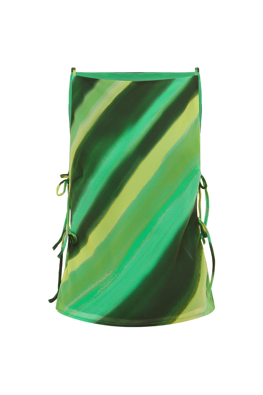 LORALEI TOP - GREEN STRIPE