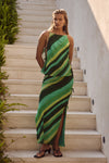 LORALEI MAXI SKIRT - GREEN STRIPE