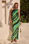 LORALEI MAXI SKIRT - GREEN STRIPE