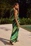 LORALEI MAXI SKIRT - GREEN STRIPE