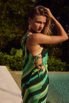 LORALEI TOP - GREEN STRIPE