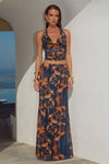 LOTUS LOW WAIST MAXI SKIRT - VALINA ORANGE