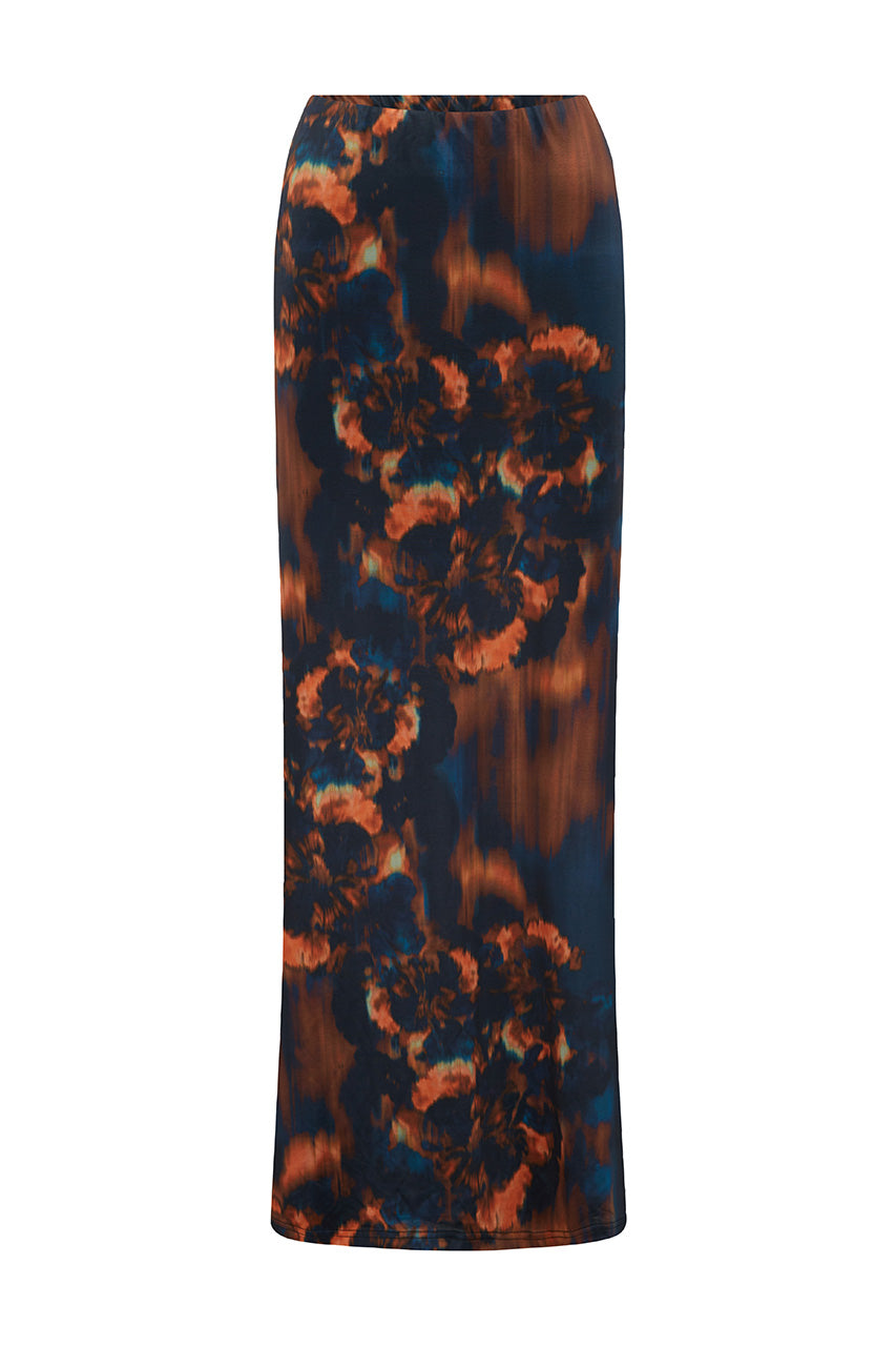 LOTUS LOW WAIST MAXI SKIRT - VALINA ORANGE