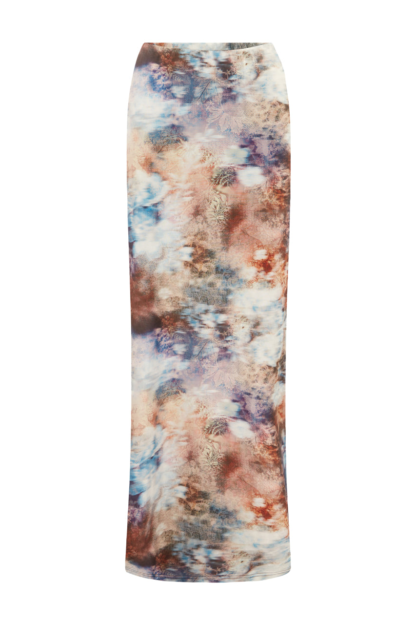 LOTUS LOW WAIST MAXI SKIRT - ZARLA CHOC