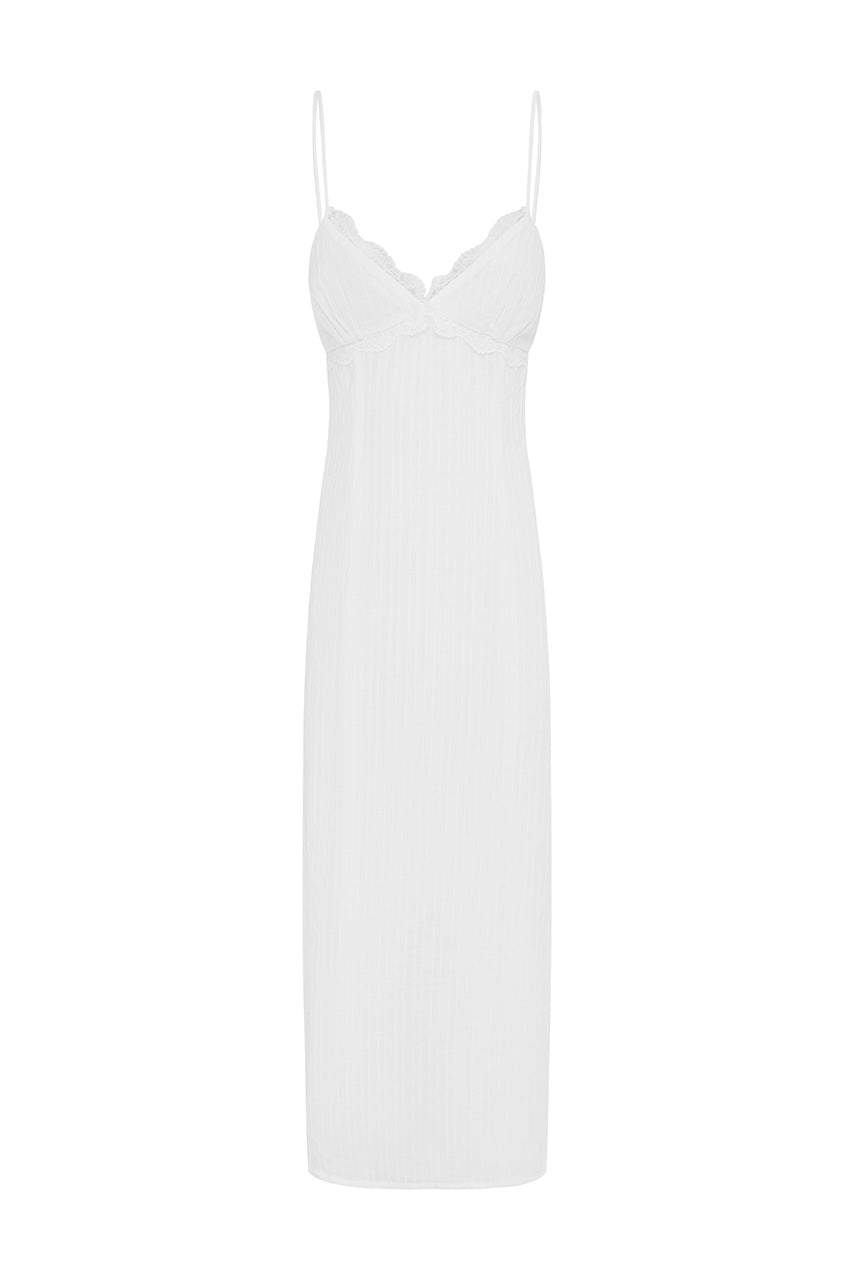 LOXIE MIDI DRESS - WHITE