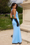 LUMIA HALTER MAXI DRESS - BLUEBELL