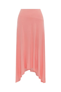 LUNE HANDKERCHIEF MIDI SKIRT - PEACH