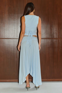 LUNE V-NECK TOP - MIST