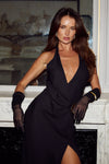 MABELLA HALTER MAXI DRESS - BLACK