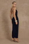 SLINKY SLIP DRESS - BLACK