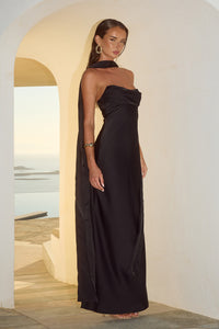 MADELEINE STRAPLESS MAXI DRESS - NOIR