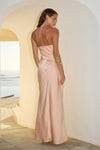 MADELEINE STRAPLESS MAXI DRESS - PEACH