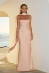 MADELEINE STRAPLESS MAXI DRESS - PEACH