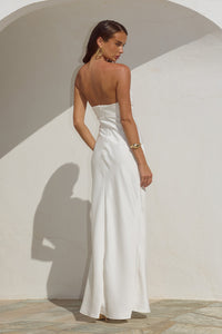 MADELEINE STRAPLESS MAXI DRESS - PEARL