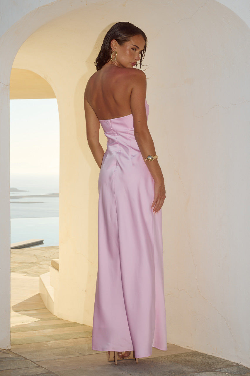 MADELEINE STRAPLESS MAXI DRESS - PETAL