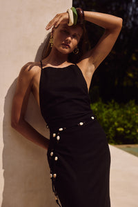 MADELENA MIDI DRESS - BLACK