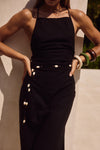 MADELENA MIDI DRESS - BLACK